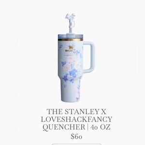 🦋Stanley x LoveShackFancy Quencher 40oz Everblooming Rosettes Blue Floral
